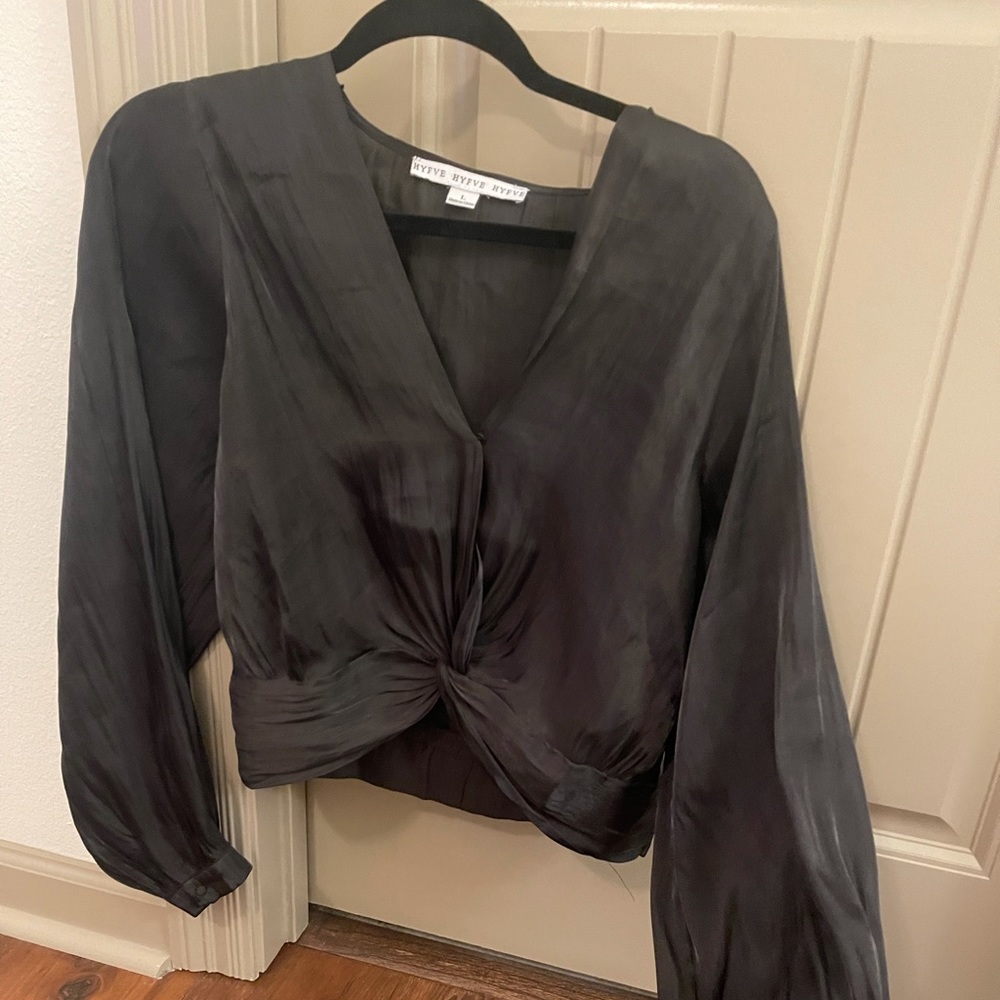 Black silky top